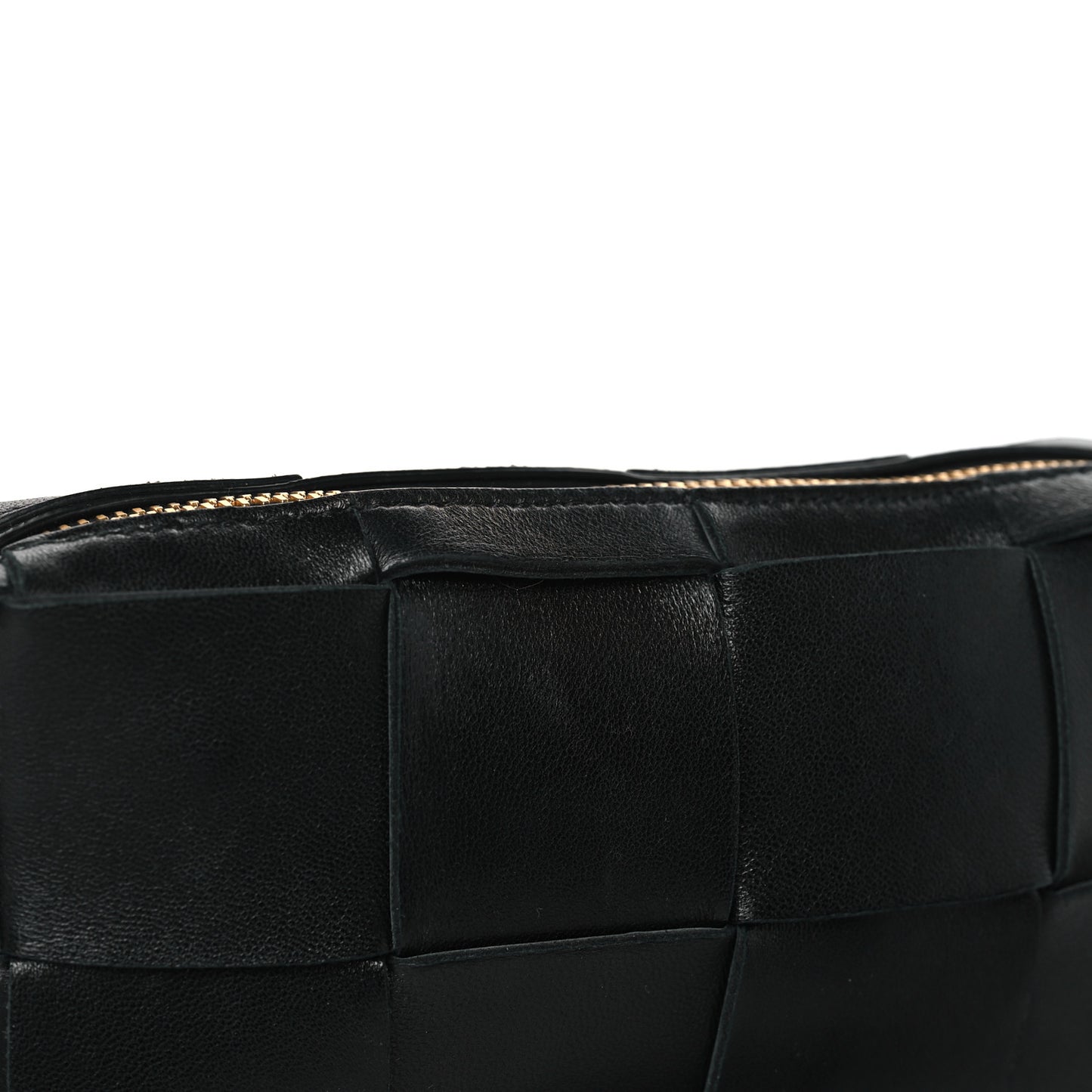 Lambskin Maxi Intreccio Cassette Phone Pouch Crossbody Bag Black