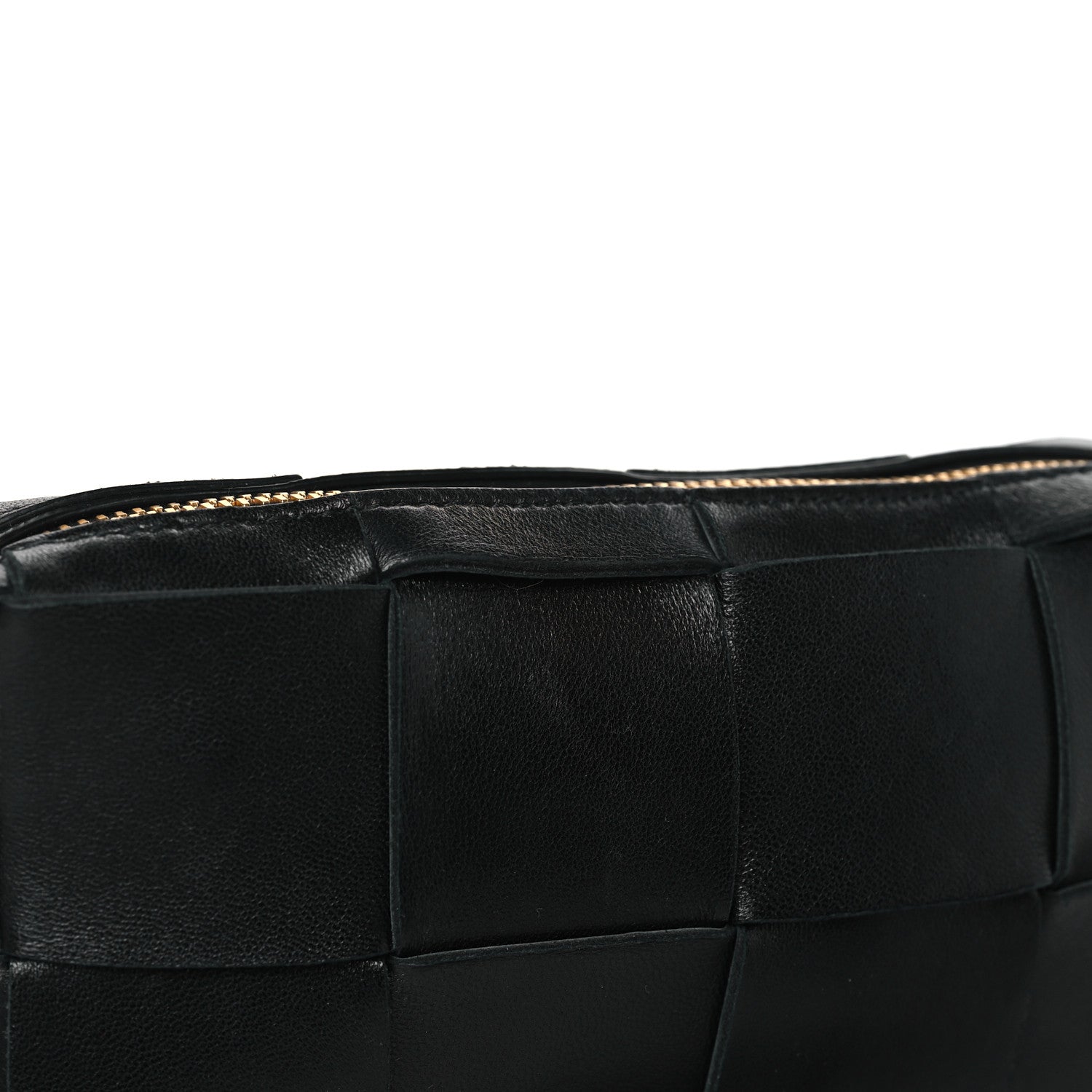 Bottega Veneta Lambskin Maxi Intreccio Cassette Phone Pouch Crossbody Bag Black 10 of 10