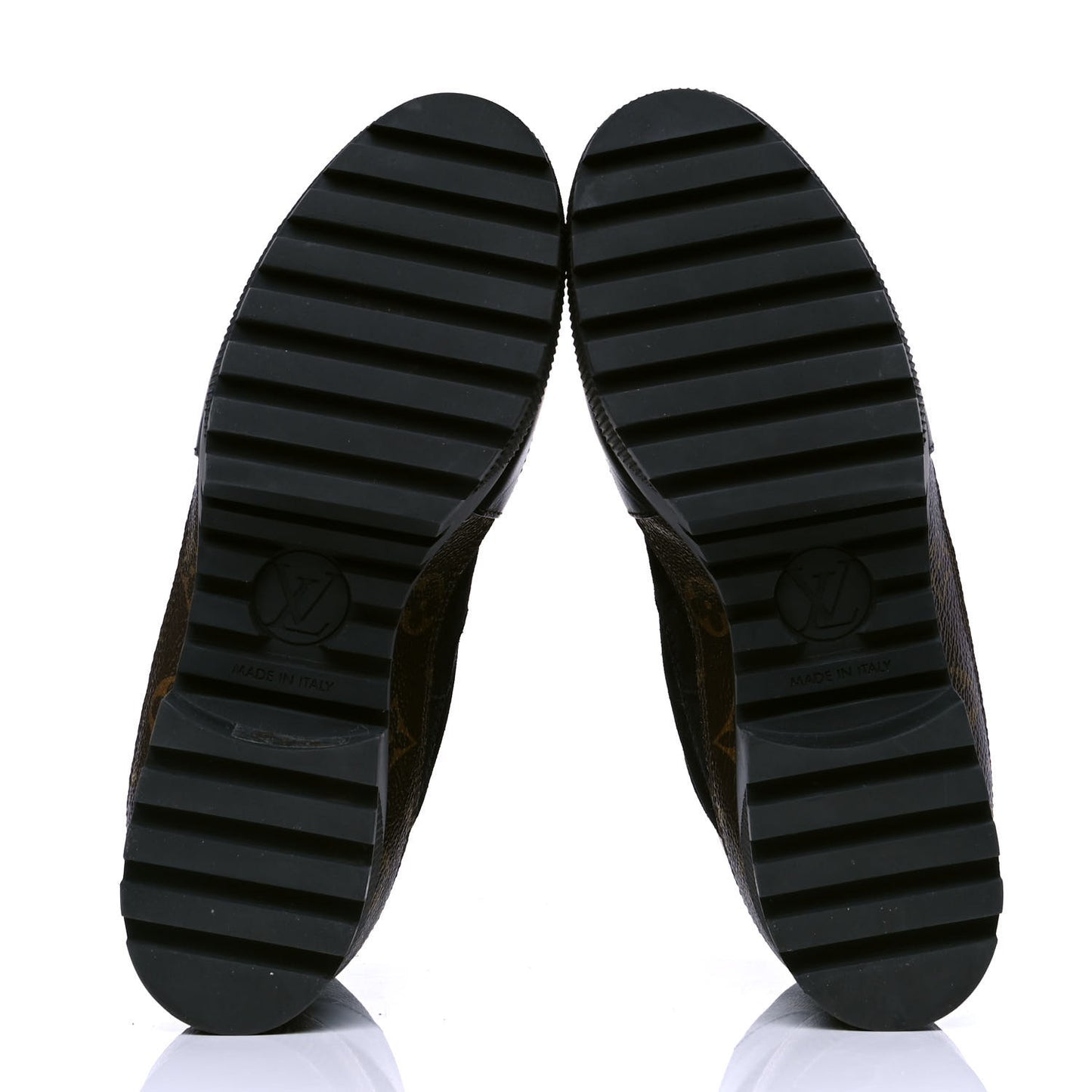 Suede Calfskin Monogram Laureate Platform Desert Boots 40 Black