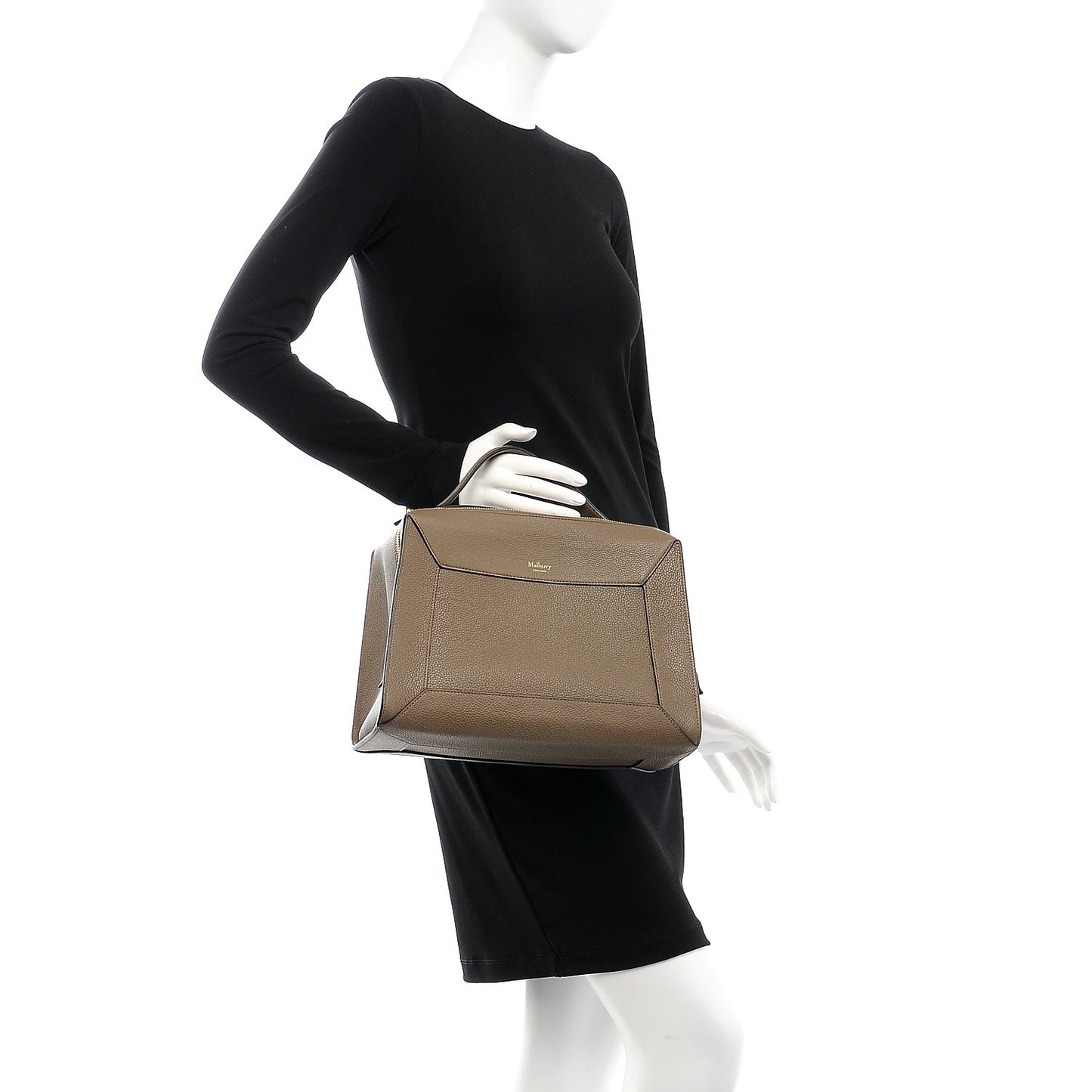 Classic Grain Calfskin Small Hopton Clay