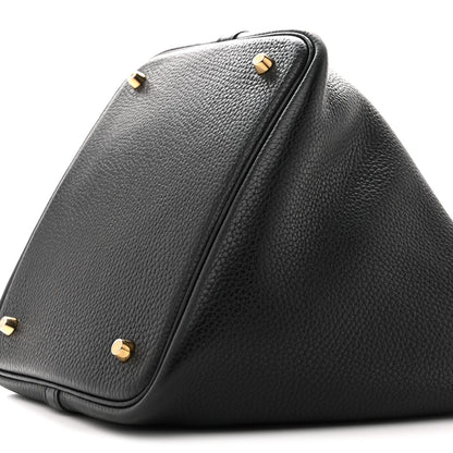 Hermes Taurillon Clemence Picotin Lock 22 MM  Black 10 of 15