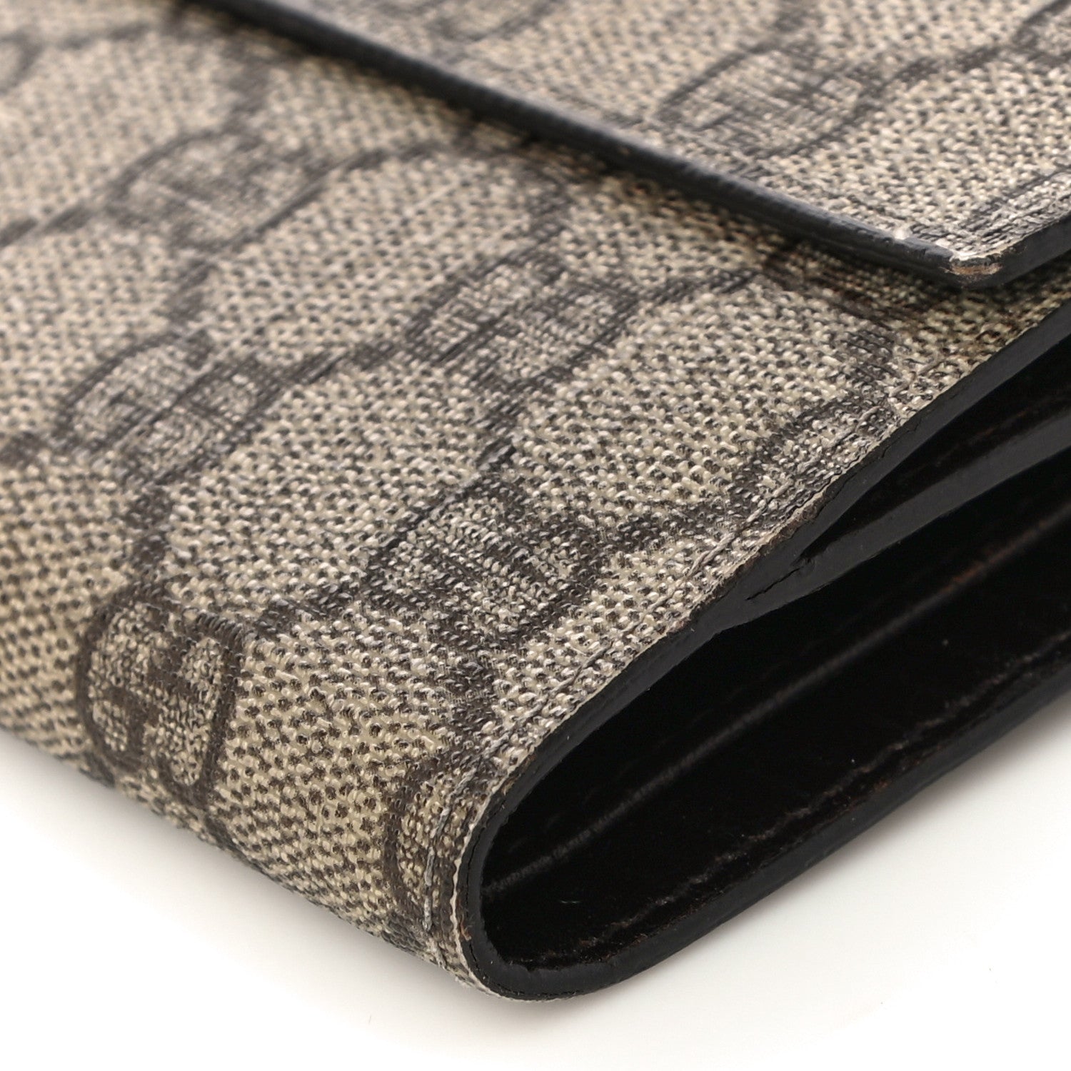 Gucci GG Plus Monogram Ladies GG French Flap Wallet Beige Ebony Cocoa 9 of 12