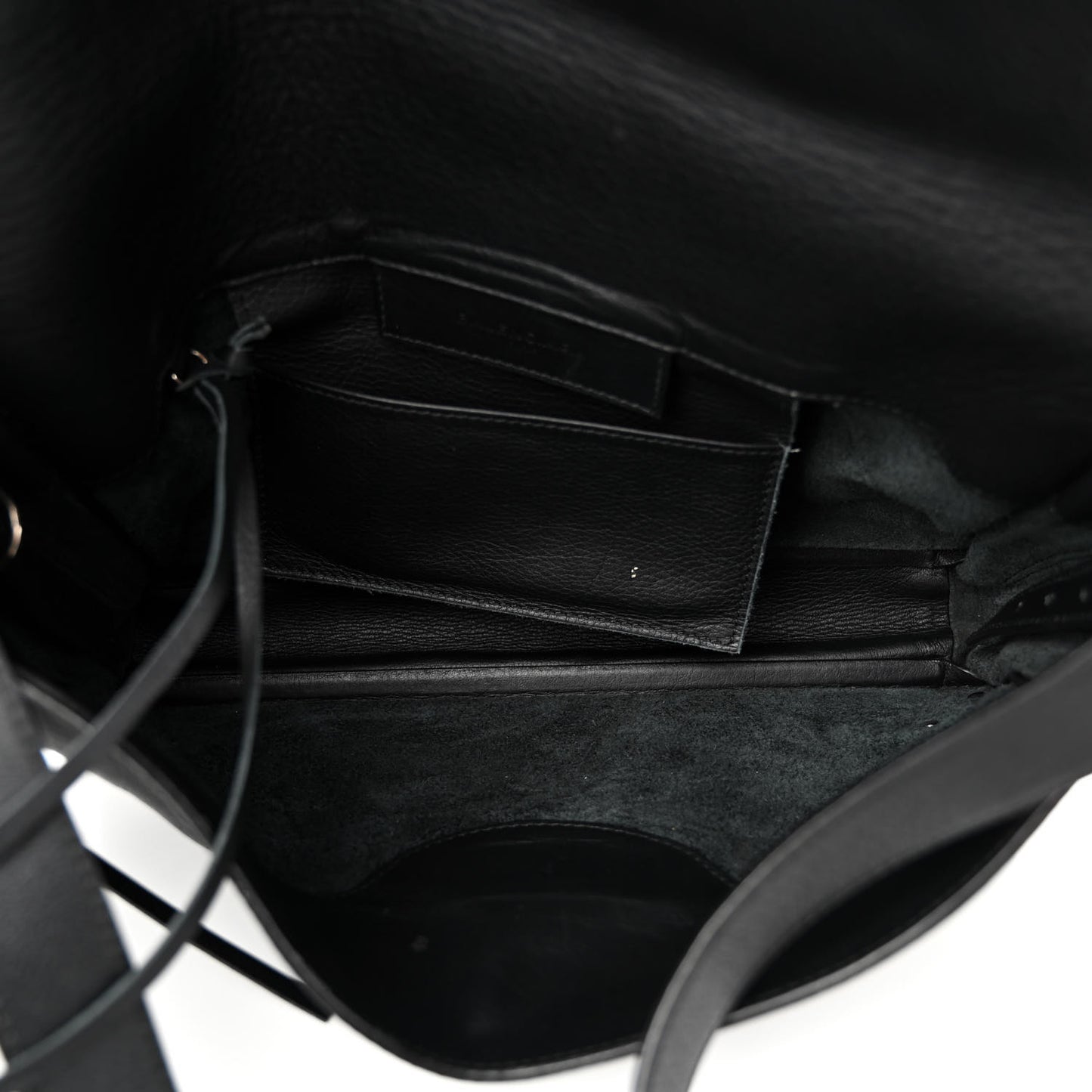 Calfskin Papier Sight Shoulder Bag Black