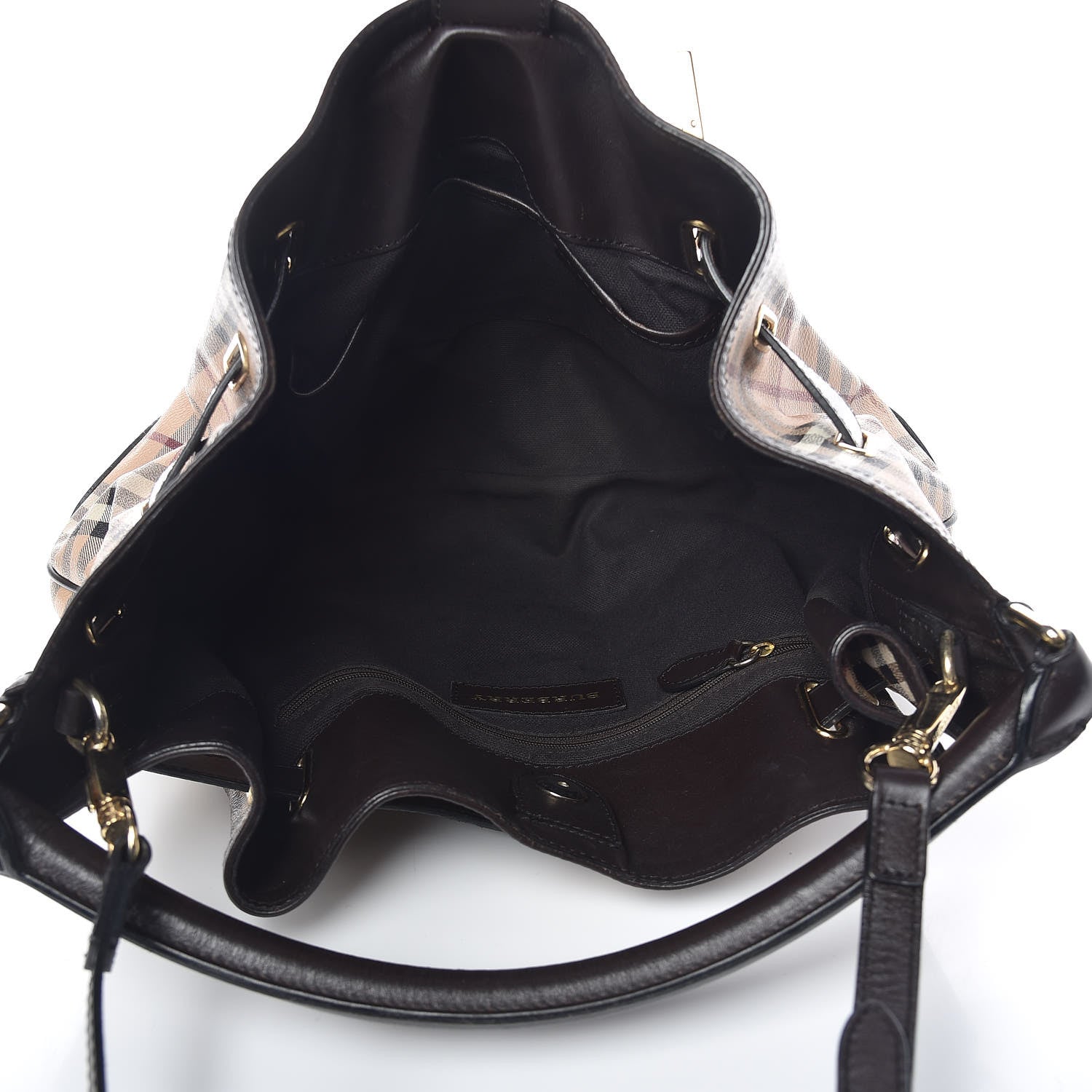 Burberry Haymarket Check Medium Willenmore Hobo Chocolate 5 of 13