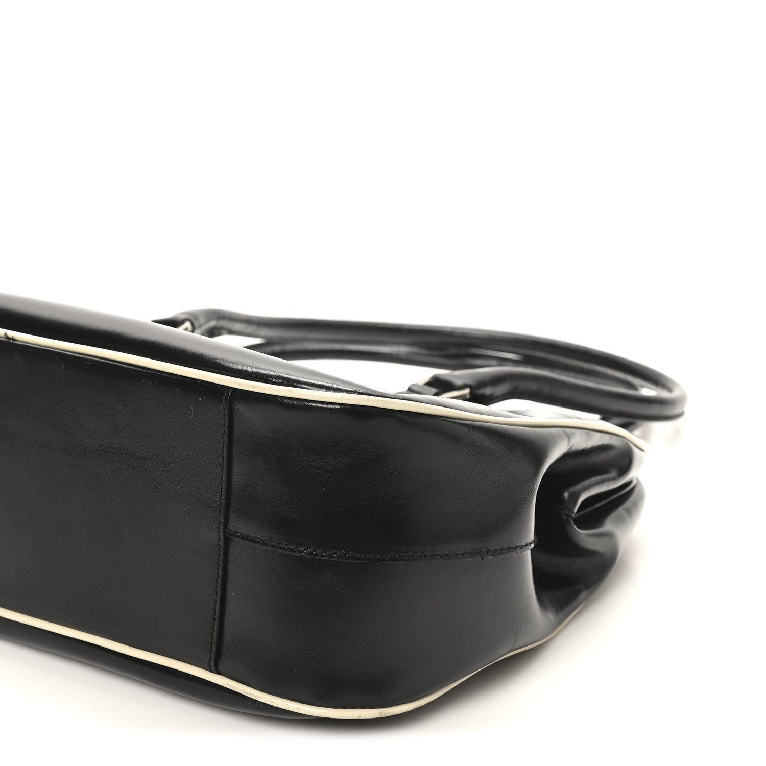 Prada Spazzolato Doctor Bag Black White 9 of 12