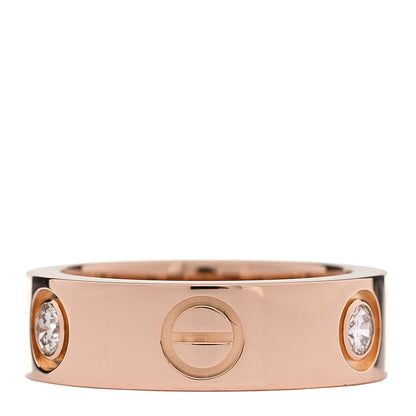 Cartier 18K Pink Gold 3 Diamond 5.5mm LOVE Ring 47 4 3 of 4