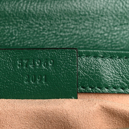 Gucci Azalea Calfskin Enamel Matelasse Diagonal Super Mini Torchon GG Marmont Shoulder Bag New Shamarock Emerald 7 of 10