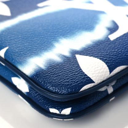 Louis Vuitton Monogram Giant Escale Double Zip Pochette Blue 8 of 10