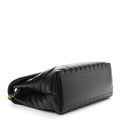 Saint Laurent Calfskin Y Quilted Monogram Medium Loulou Chain Satchel Black 4 of 9