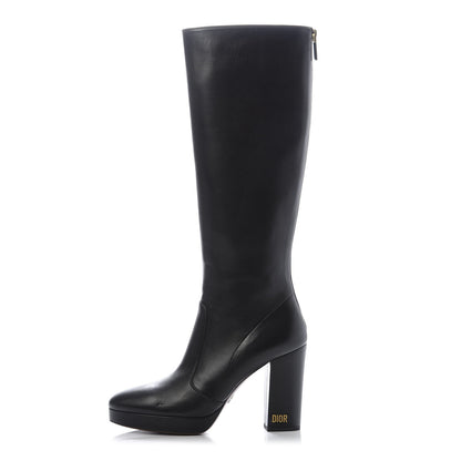 Christian Dior Lambskin D-rise Platform Boots 38.5 Black 1 of 8
