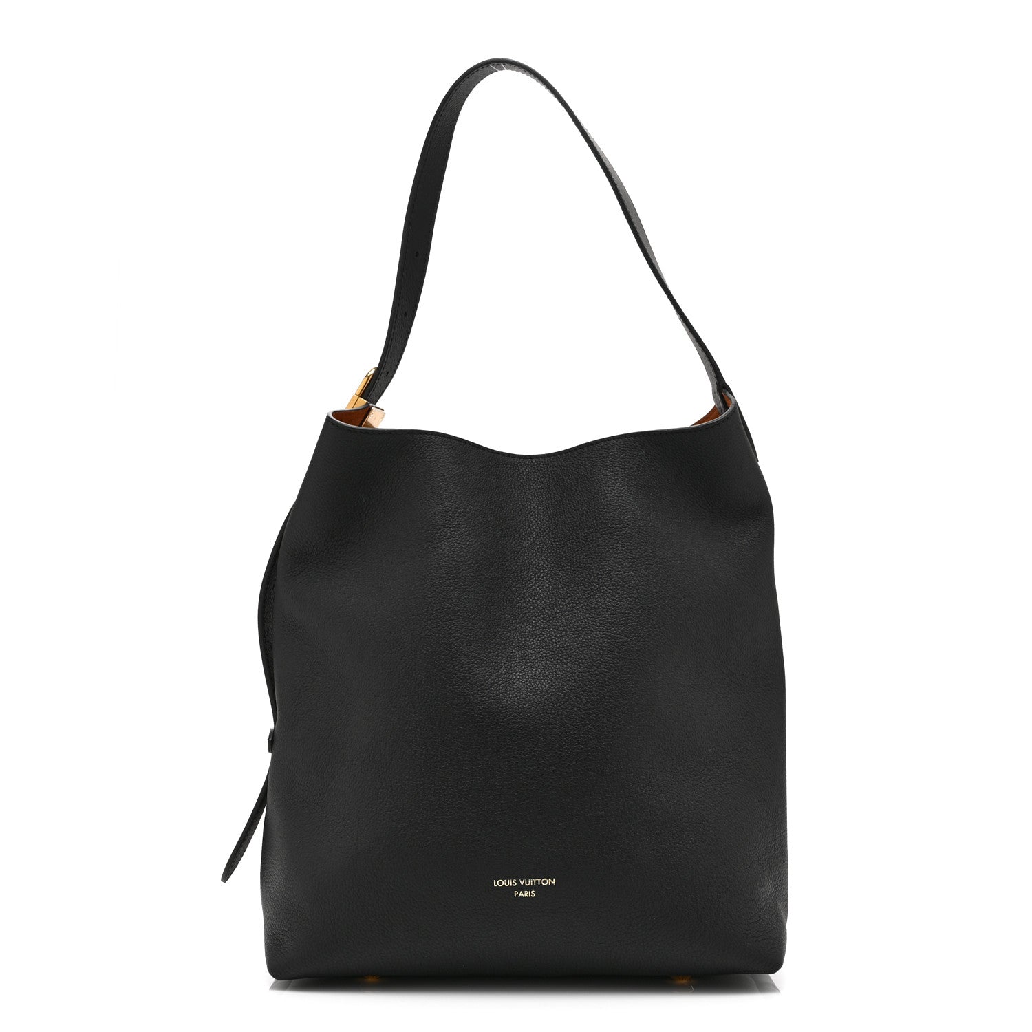 Louis Vuitton Grained Calfskin Low Key Hobo MM Black 1 of 10