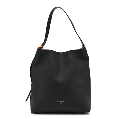 Louis Vuitton Grained Calfskin Low Key Hobo MM Black 1 of 10