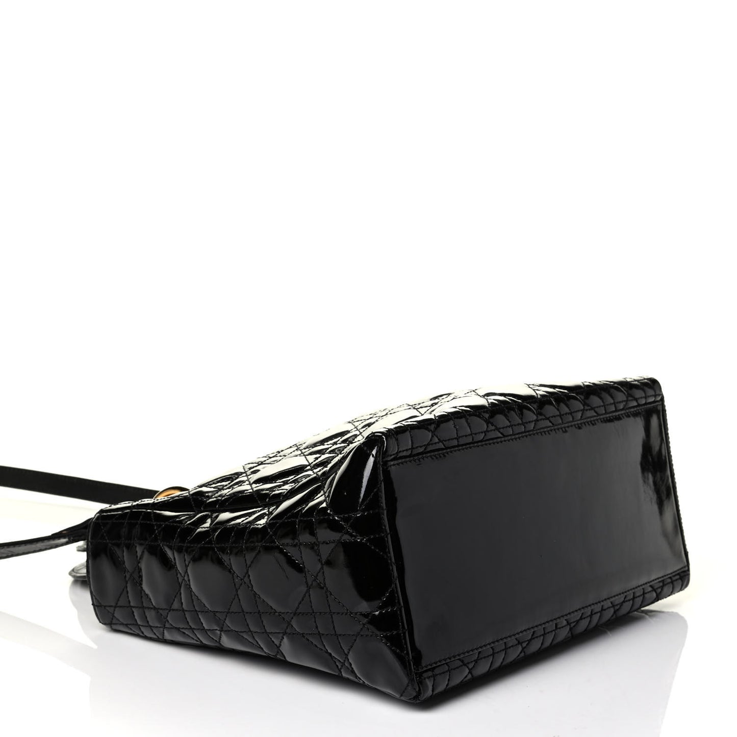 Patent Cannage Medium Lady Dior Black