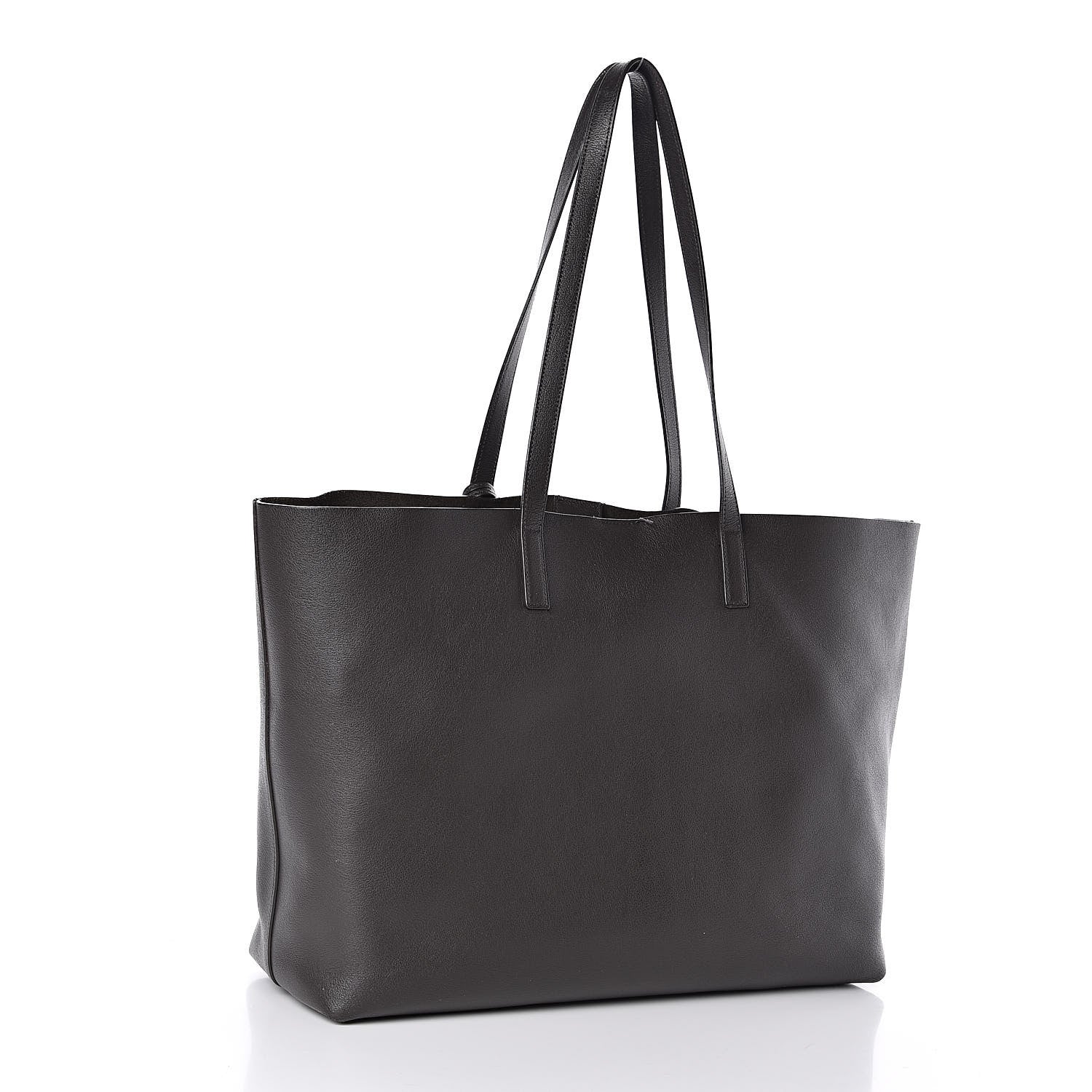 Saint Laurent Calfskin Large Shopping Tote Dark Grey 4 of 21