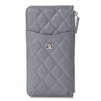 Chanel Caviar Quilted Classic iPhone Pouch Grey 1 of 9