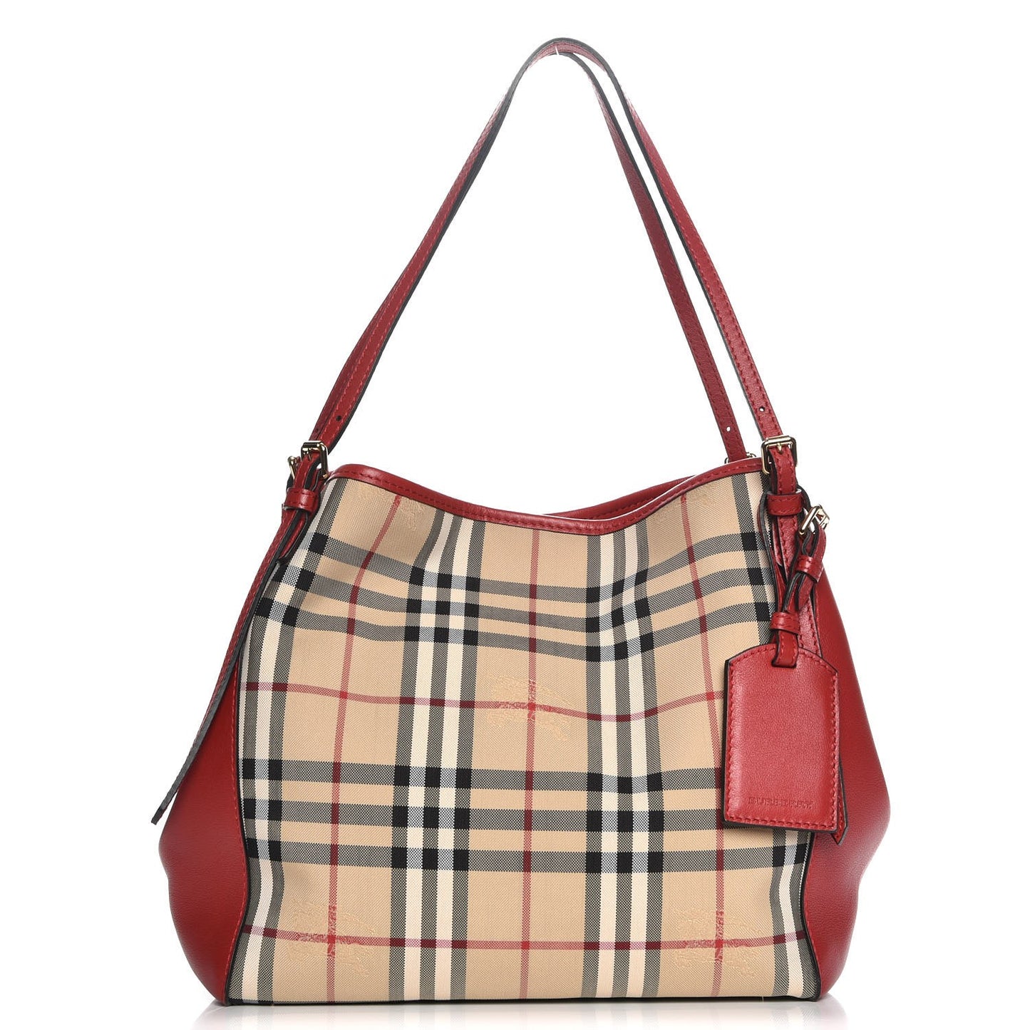 Horseferry Check Small Canterbury Tote Honey Parade Red