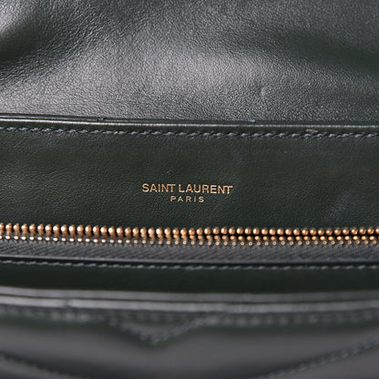 Saint Laurent Calfskin Y Quilted Monogram Medium Loulou Chain Satchel Olive 6 of 12