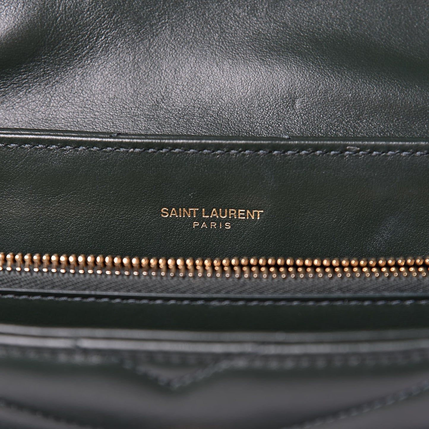Calfskin Y Quilted Monogram Medium Loulou Chain Satchel Olive