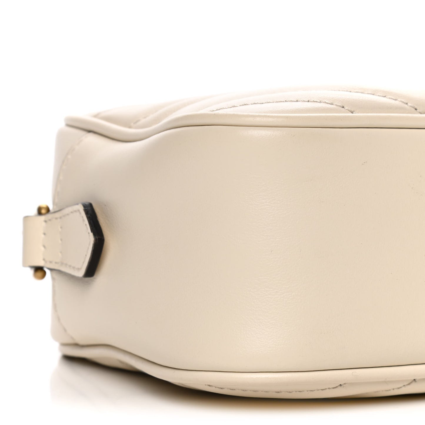 Calfskin Matelasse Small GG Marmont Chain Shoulder Bag White