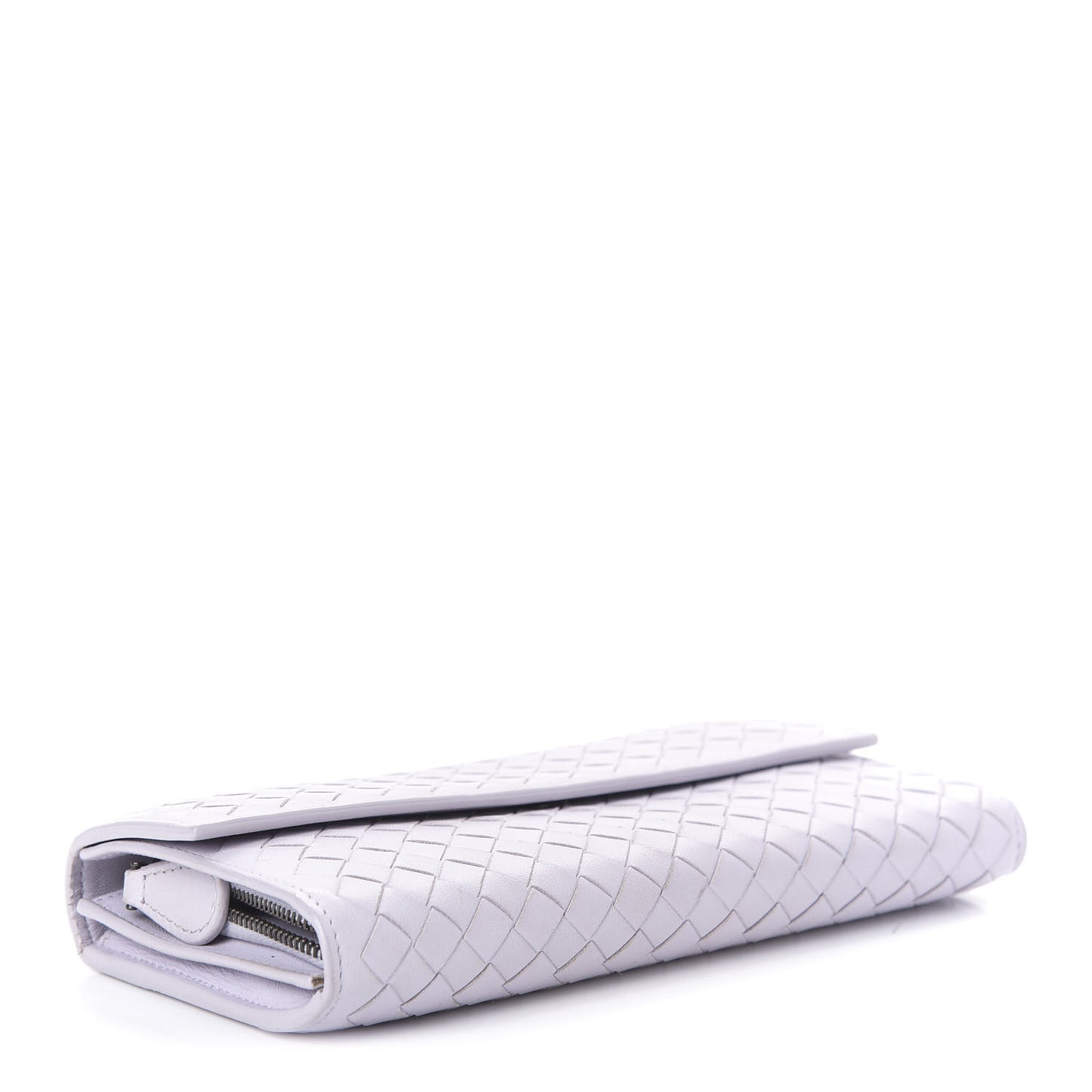 Nappa Intrecciato Continental Flap Wallet Oyster Lilac