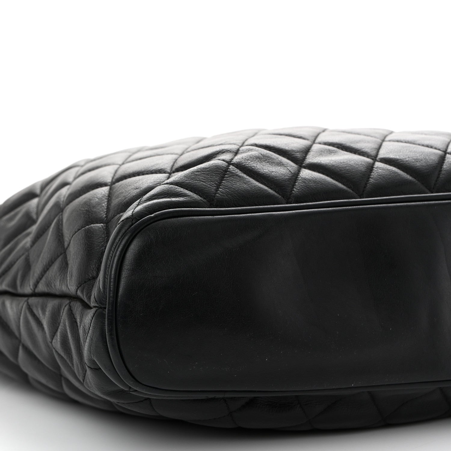 Chanel Lambskin Quilted Shopping Tote Black 11 of 13