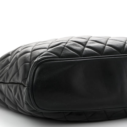 Chanel Lambskin Quilted Shopping Tote Black 11 of 13