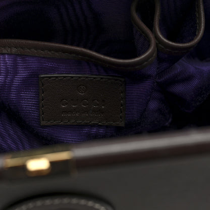 Gucci GG Supreme Monogram Koi Calfskin Web Virgo Tote Beige Ebony Chocolate 7 of 9