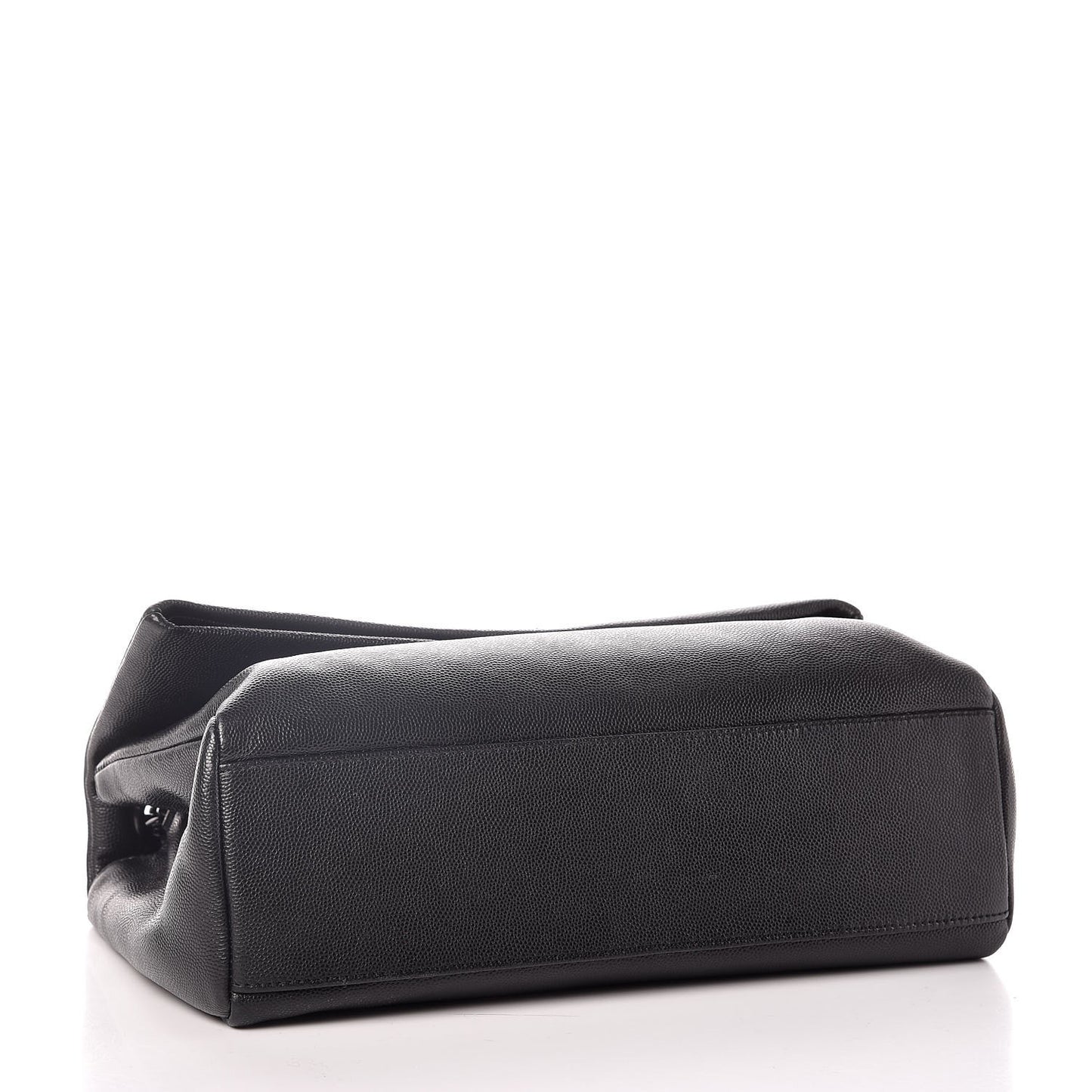 Grain De Poudre Medium West Hollywood Monogram Fold-Over Black