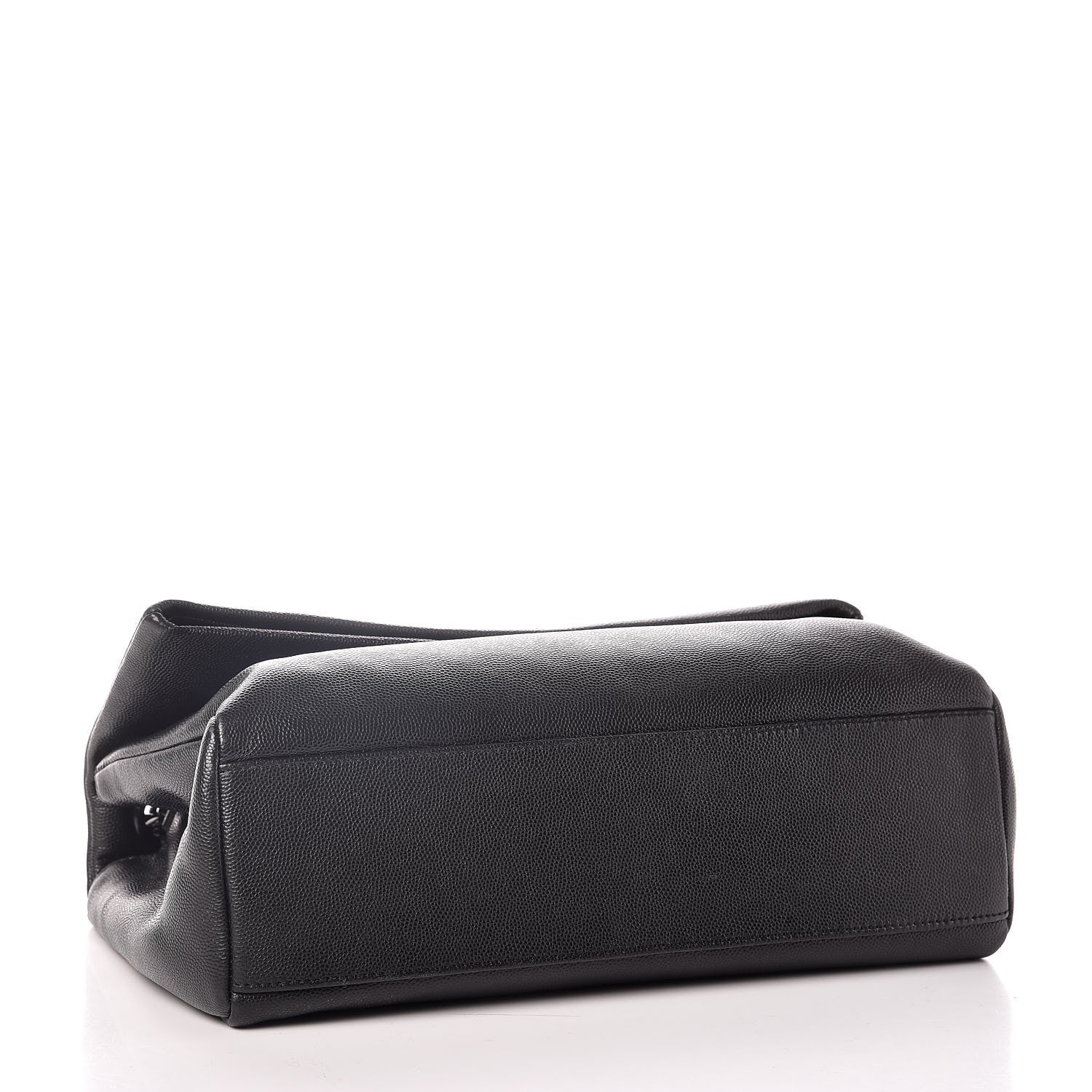 Saint Laurent Grain De Poudre Medium West Hollywood Monogram Fold-Over Black 4 of 12