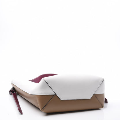 Celine Shiny Smooth Calfskin Small Twisted Cabas White Camel Tan 4 of 14