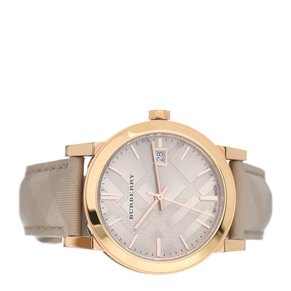 Burberry Stainless Steel Calfskin 34mm The City Quartz Watch Beige BU9154 2 of 5