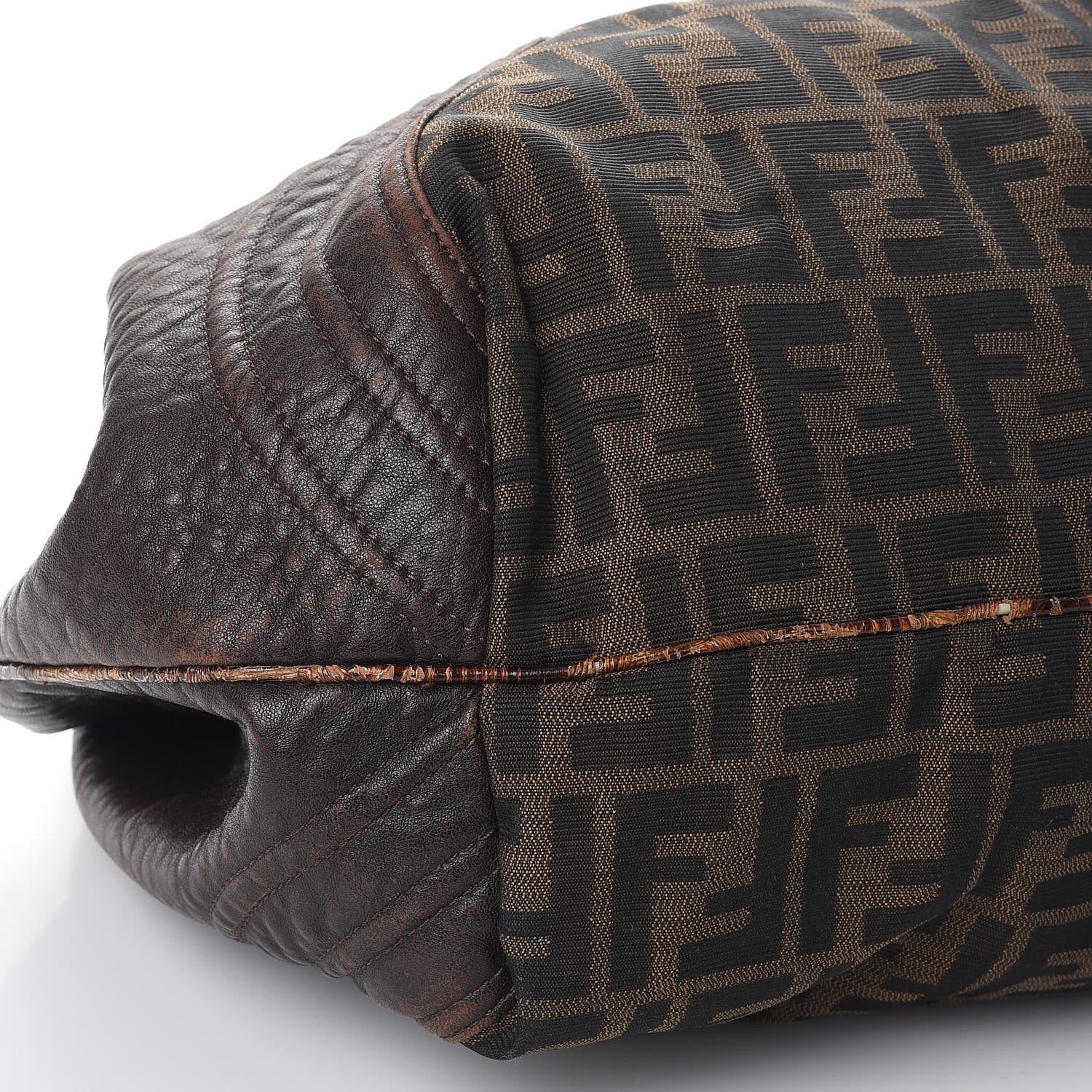 Fendi Zucca Nappa Nuvolata Vitello Tortuga Spy Tobacco Moro 11 of 12