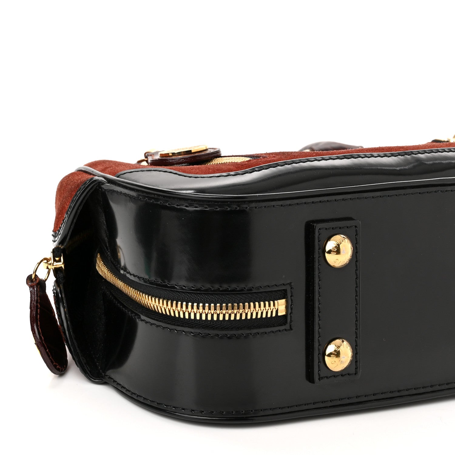 Louis Vuitton Suede Stamped Havane Bowler PM Brun 7 of 9