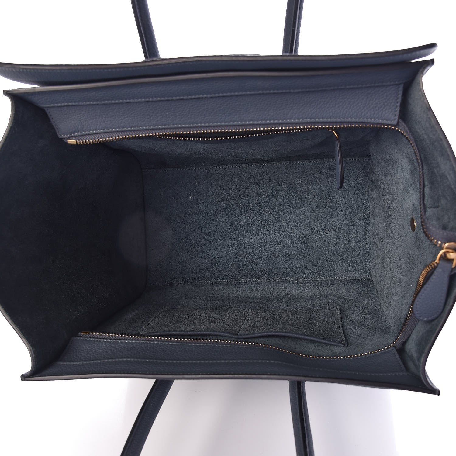 Celine Drummed Calfskin Mini Luggage Slate 5 of 12