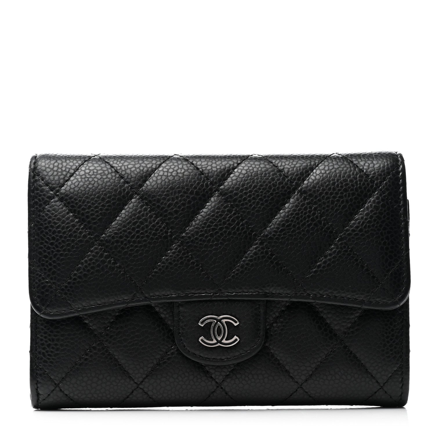Chanel Caviar Quilted Small Flap Wallet Black 1 of 8