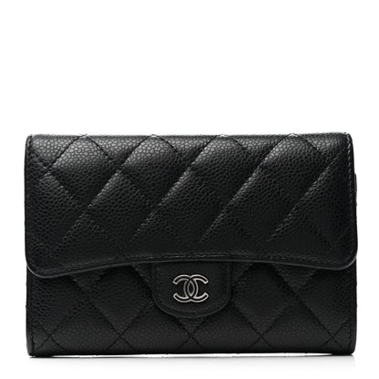 Chanel Caviar Quilted Small Flap Wallet Black 1 of 8