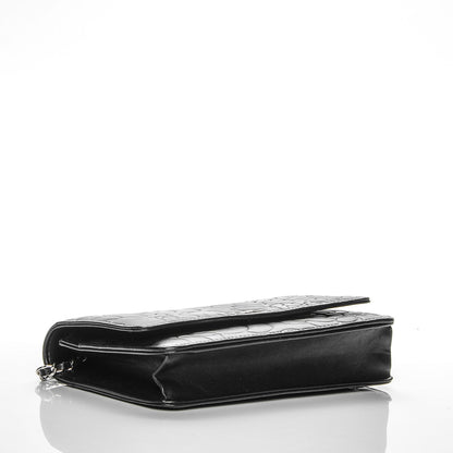 Chanel Lambskin Camellia Wallet on Chain WOC Black 4 of 7
