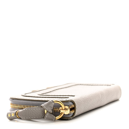 Chloe Calfskin Marcie Long Zip Around Wallet Cashmere Grey 4 of 9