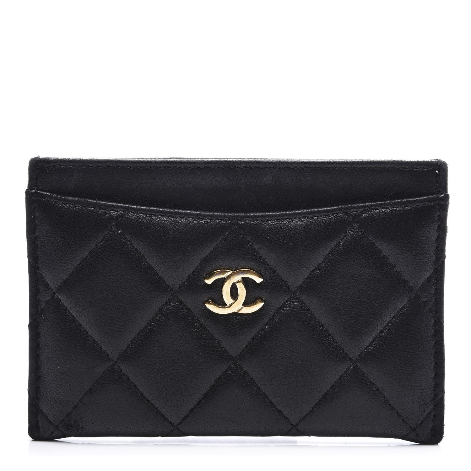 Chanel Lambskin Quilted Card Holder Black 1 of 9
