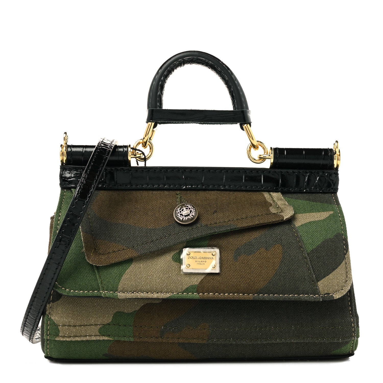 Dolce & Gabbana Cotton Camouflage Patchwork Small Sicily Multicolor 1 of 10