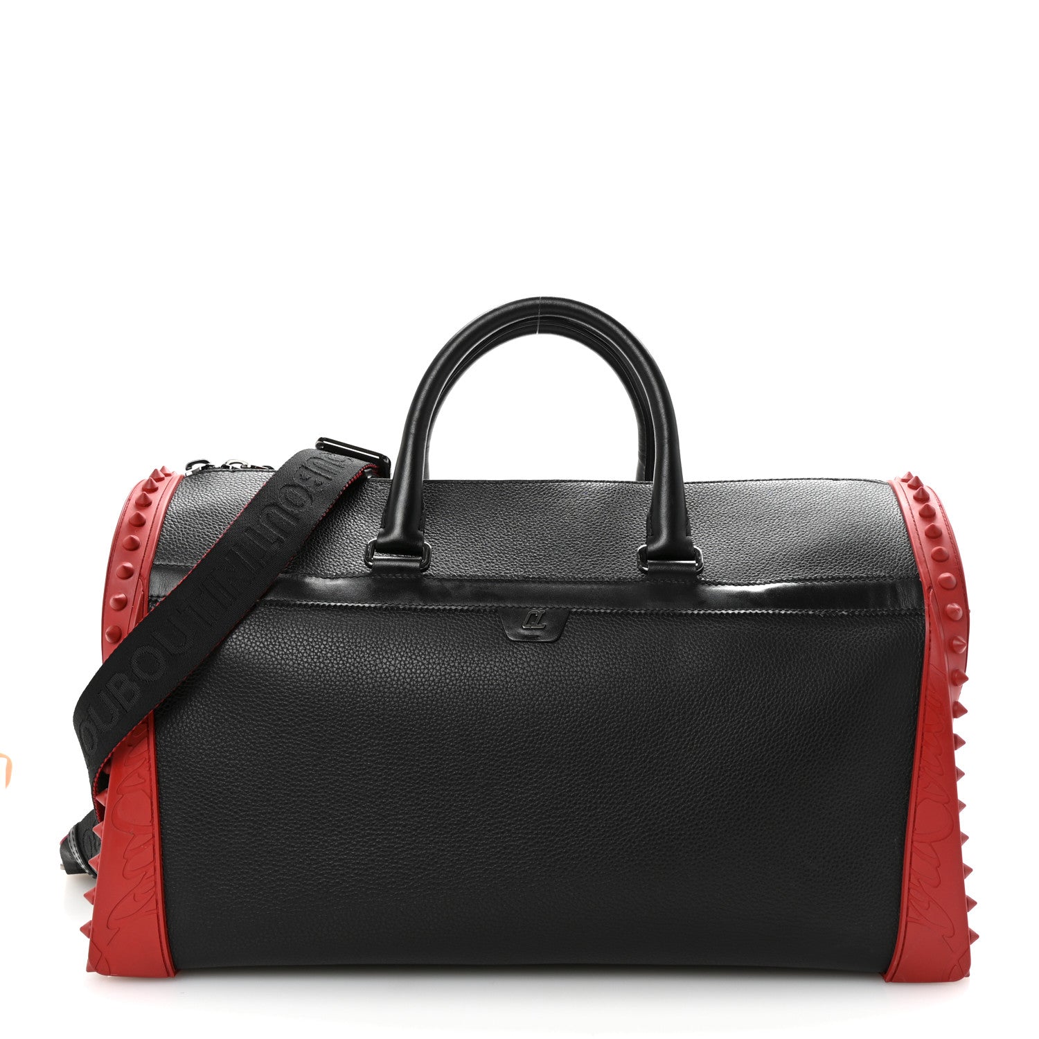 Christian Louboutin Calfskin Sneakender Studded Duffle Bag Black