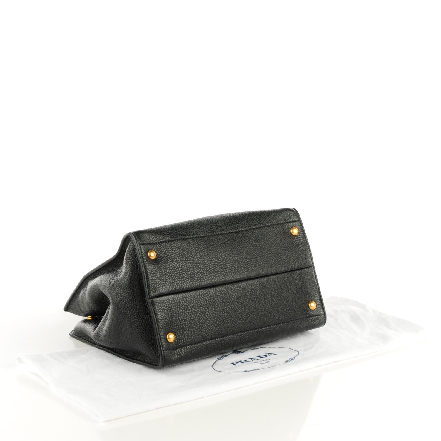 Prada Vitello Daino Tote Nero Black 4 of 7