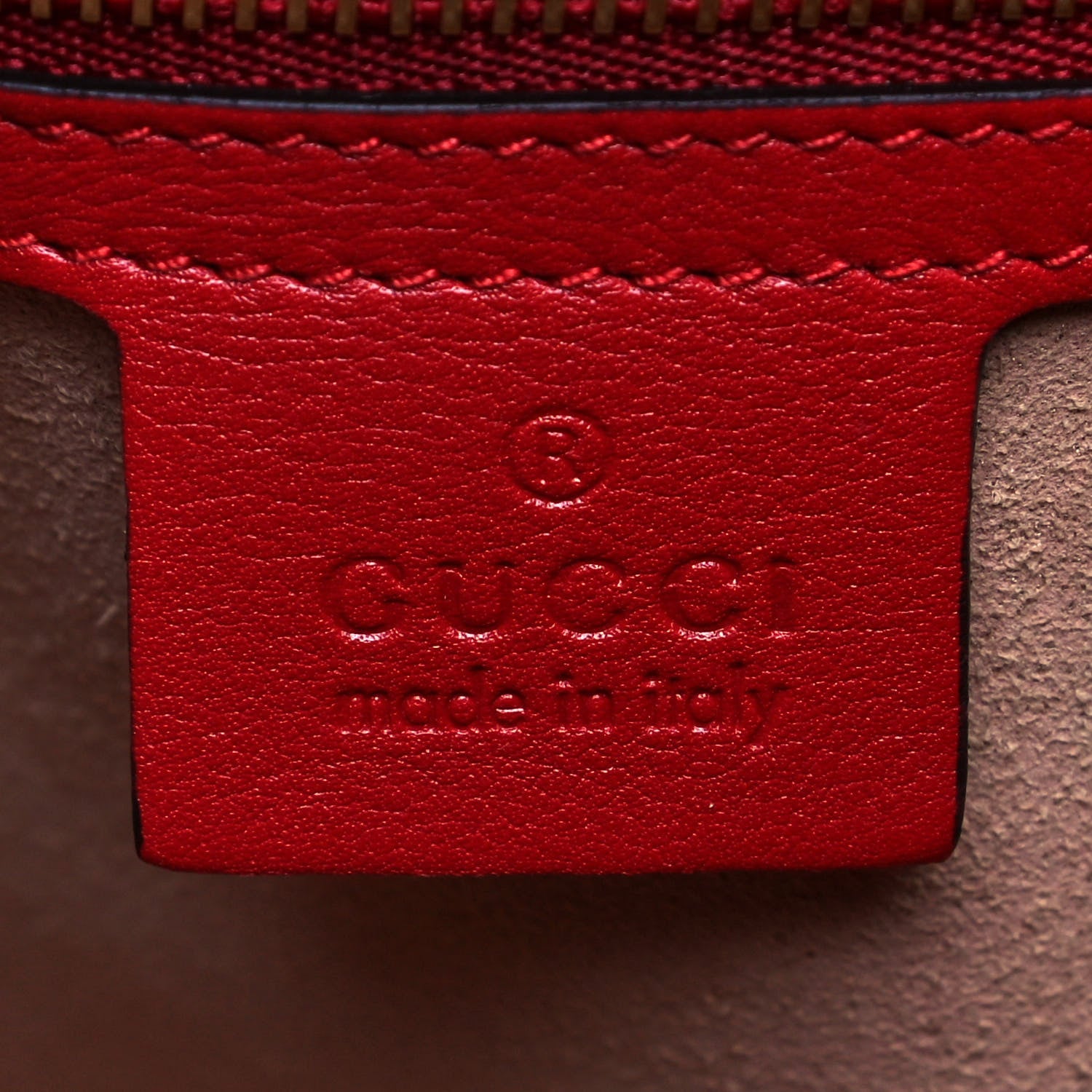 Gucci Apollo Calfskin GG Dadini Embroidered Chain Shoulder Tote Hibiscus Red 6 of 10