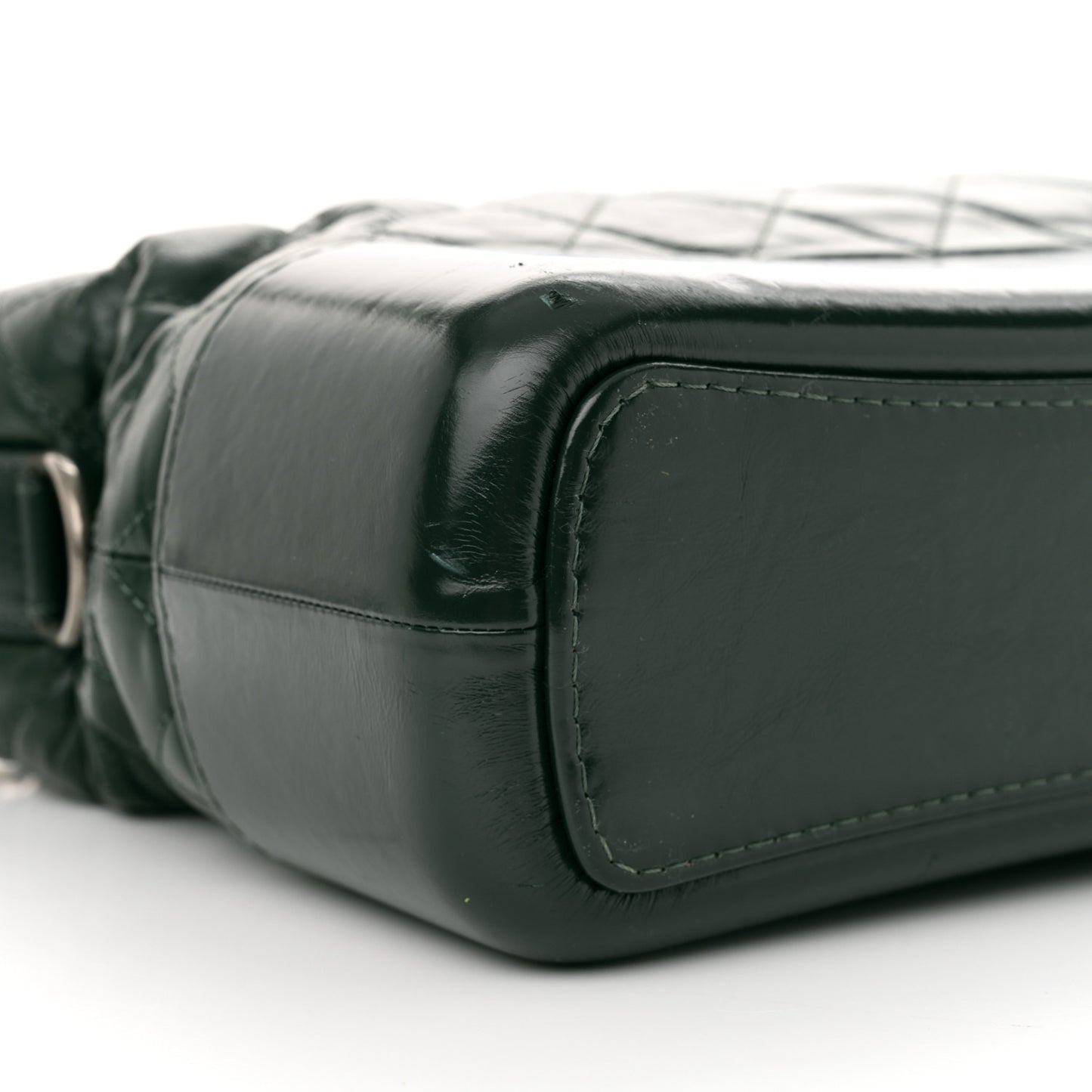Aged Calfskin Quilted Medium Gabrielle Hobo Green