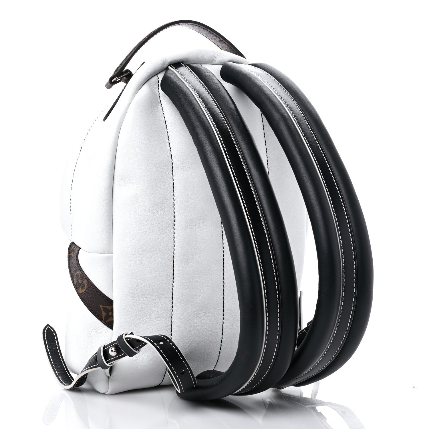 Louis Vuitton Calfskin Monogram LV Airline Palm Springs Backpack PM White 3 of 10