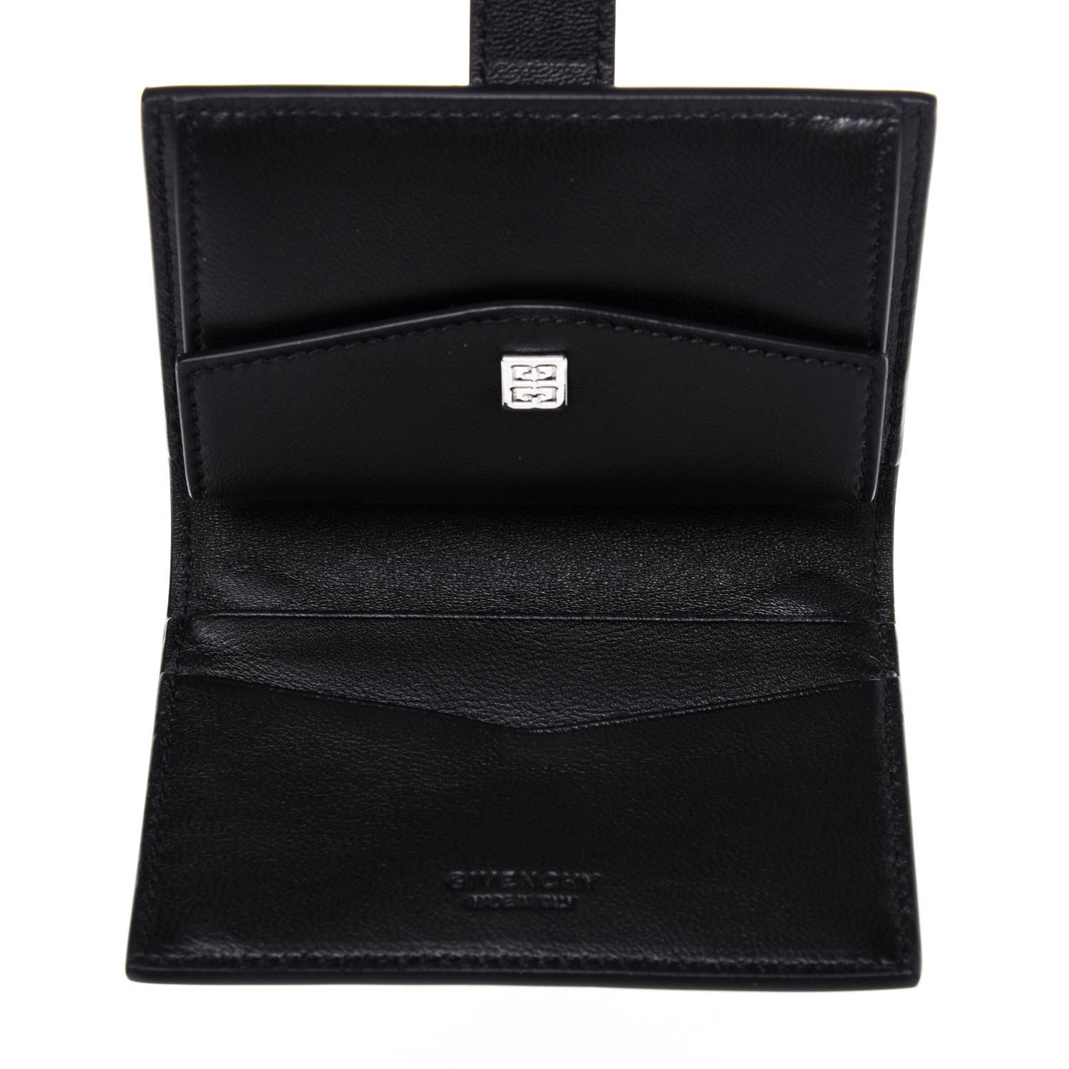 Givenchy Calfskin Eyelet GV3 Card Case Black 5 of 11