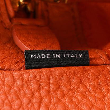 Prada Vitello Daino Side Pocket Tote Papaya 7 of 12