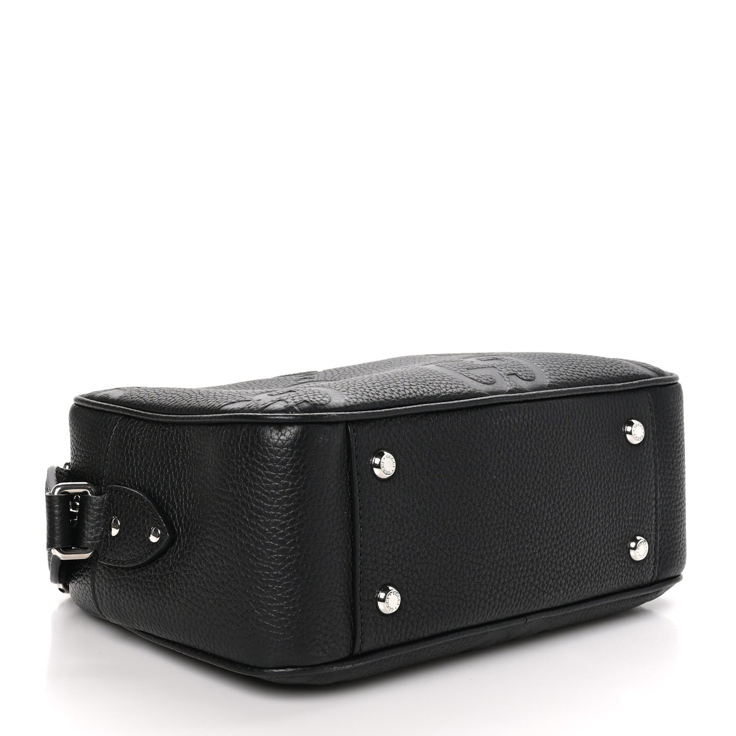 Piuma Calfskin Jumbo GG Embossed Medium Messenger Bag Black