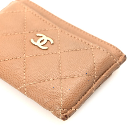 Chanel Caviar Quilted Card Holder Dark Beige 11 of 13