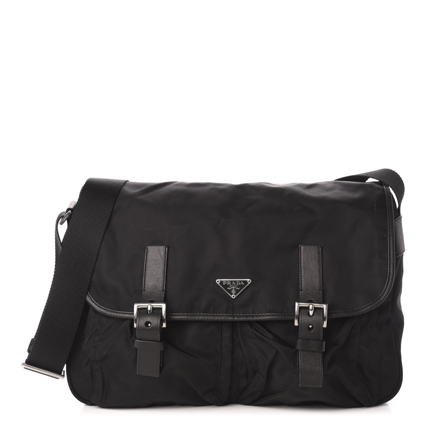 Prada Nylon Vela Messenger Bag Black 1 of 10